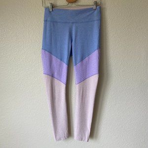 Outdoor Voices Springs 7/8 Leggings Pastel Colored Blocking Pattern Size Medium
